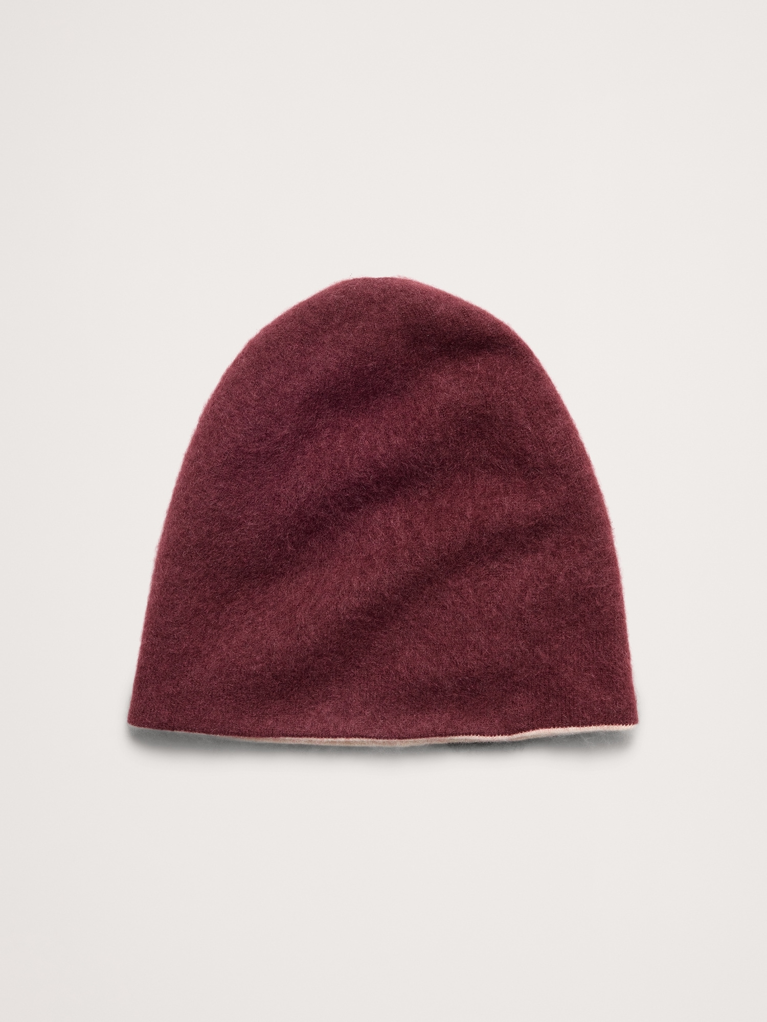 Reversible Brushed Wool-Cashmere Beanie