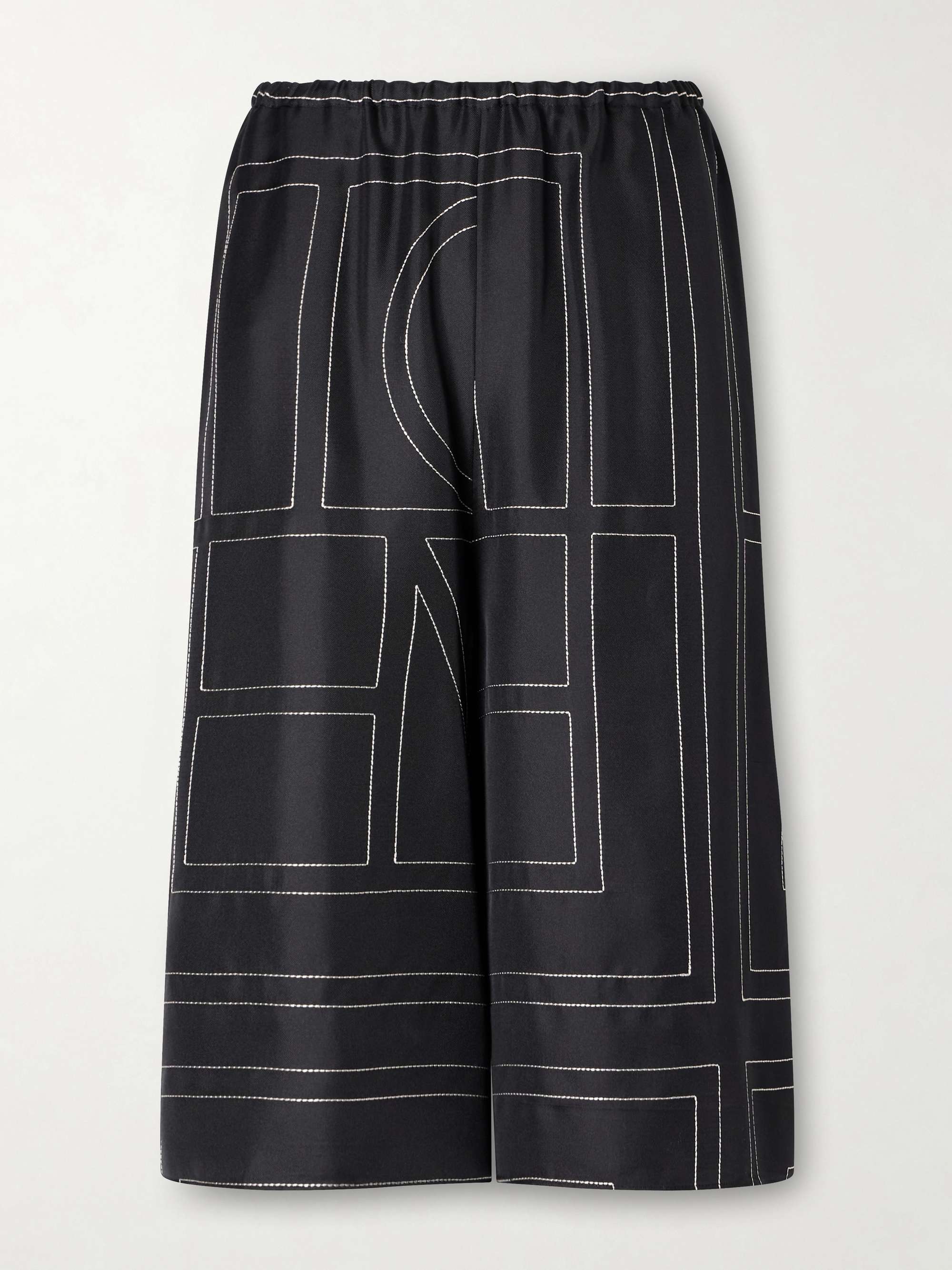 Embroidered Silk Shorts