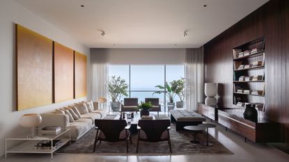 Mumbai PVM Apartment, one of two coastal apartments next to each other created by Rajiv Saini 