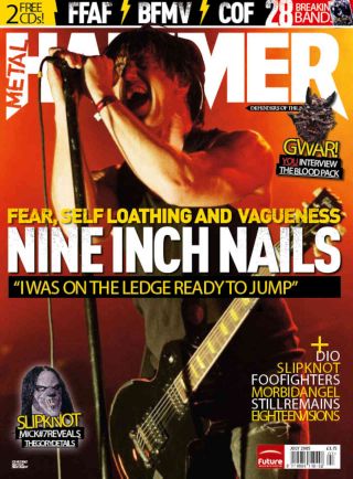 The cover of Metal Hammer magazine issue 141 featuring Nine Inch Nails’ Trent Reznor