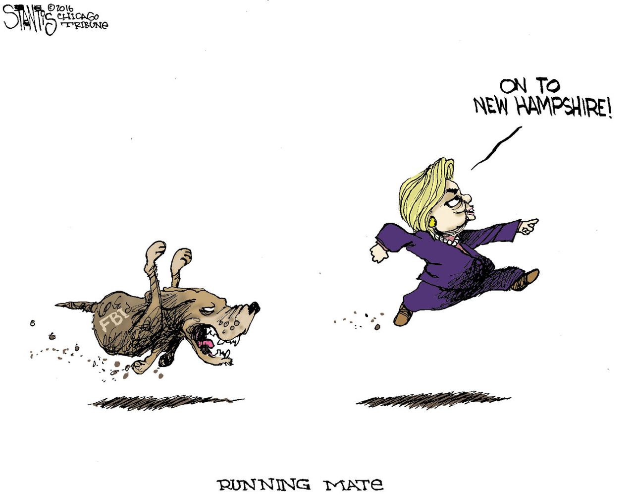 Political Cartoon U.S. Hillary FBI