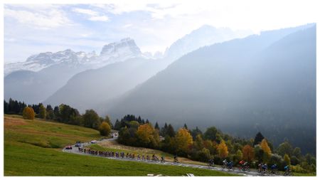 The peloton during the 103rd Giro d'Italia 2020, Stage 18 a 207km stage from Pinzolo to Laghi di Cancano