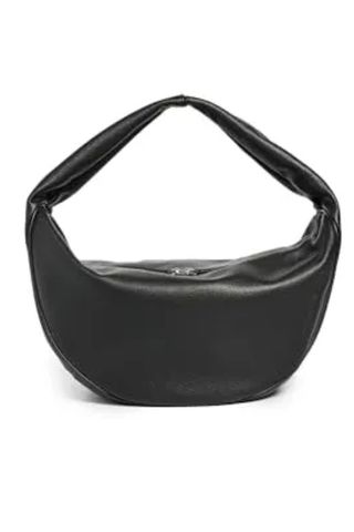 By Far Women's Maxi Cush Black Small Grain Calf Leather Hobo Bag, Black, One Size