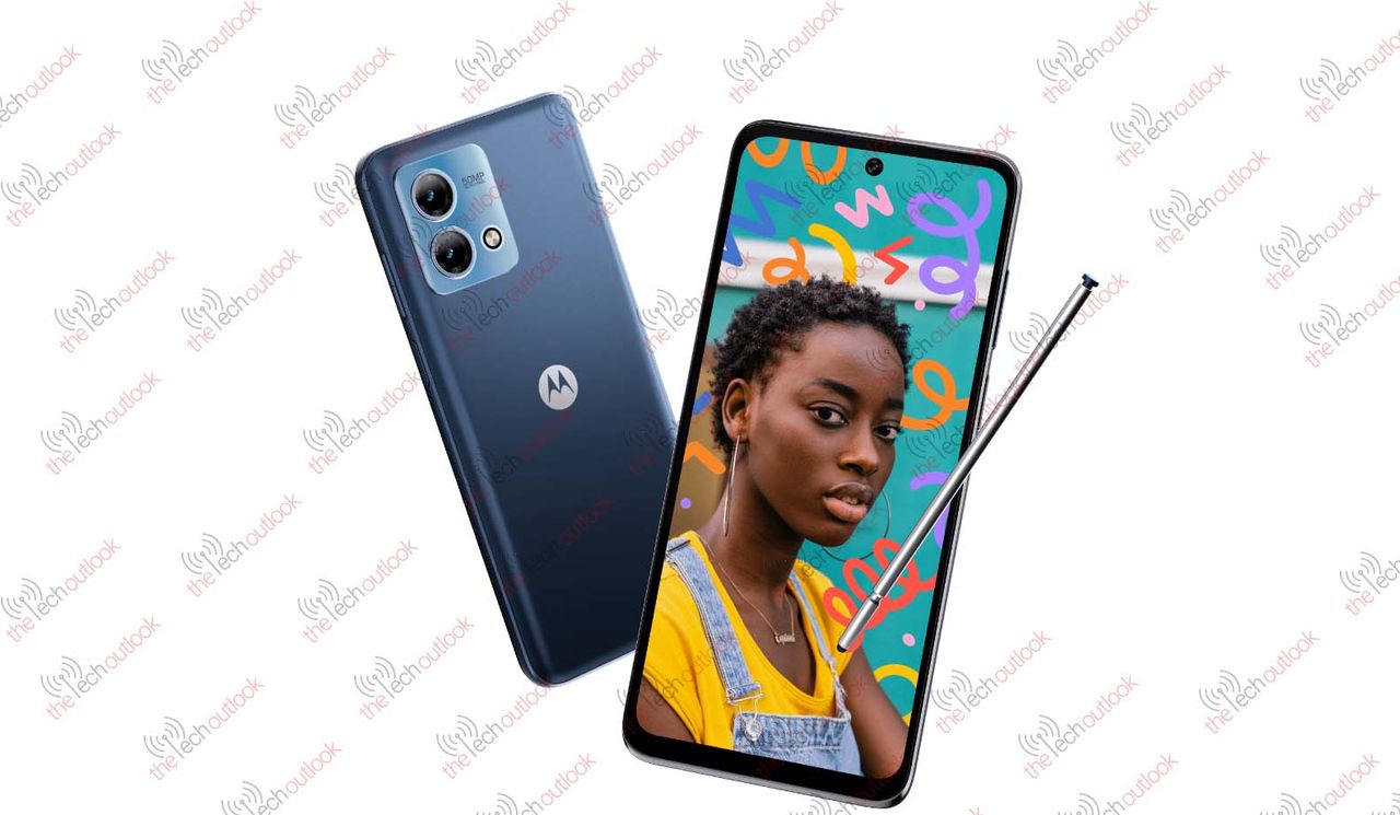 Leaked image of the Moto G Stylus (2023) from the front and back