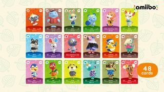 A selection of Animal Crossing Series 5 Amiibo cards