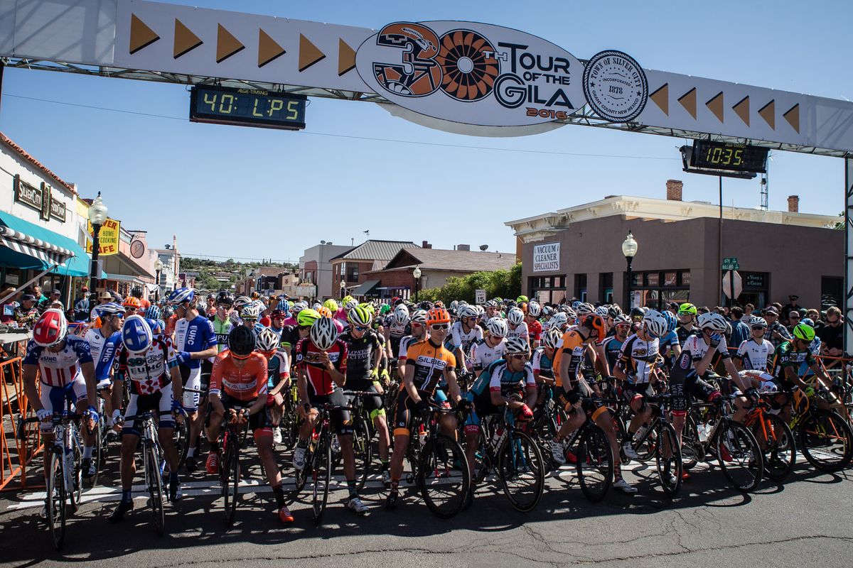 The men ready to go on the start line