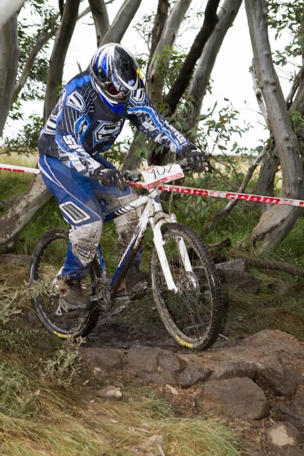 Junior racer Lawrence Prendergast on a hardtail
