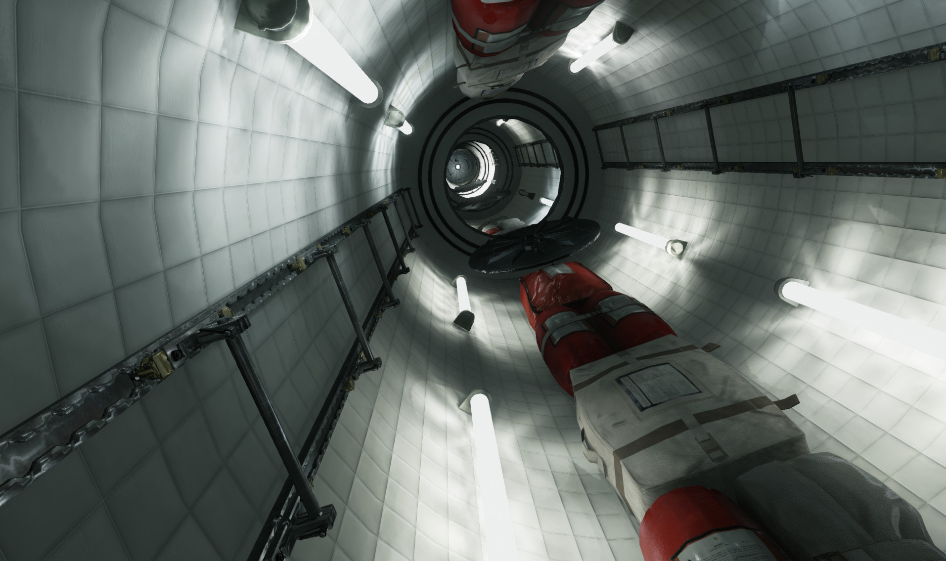 The &quot;Interstellar&quot; exhibition by Paramount Pictures, IMAX and Oculus Rift gives an immersive look inside the Endurance spaceship featured in the film. Pictured here, a view down a long corridor on the way to Endurance&#039;s cockpit.