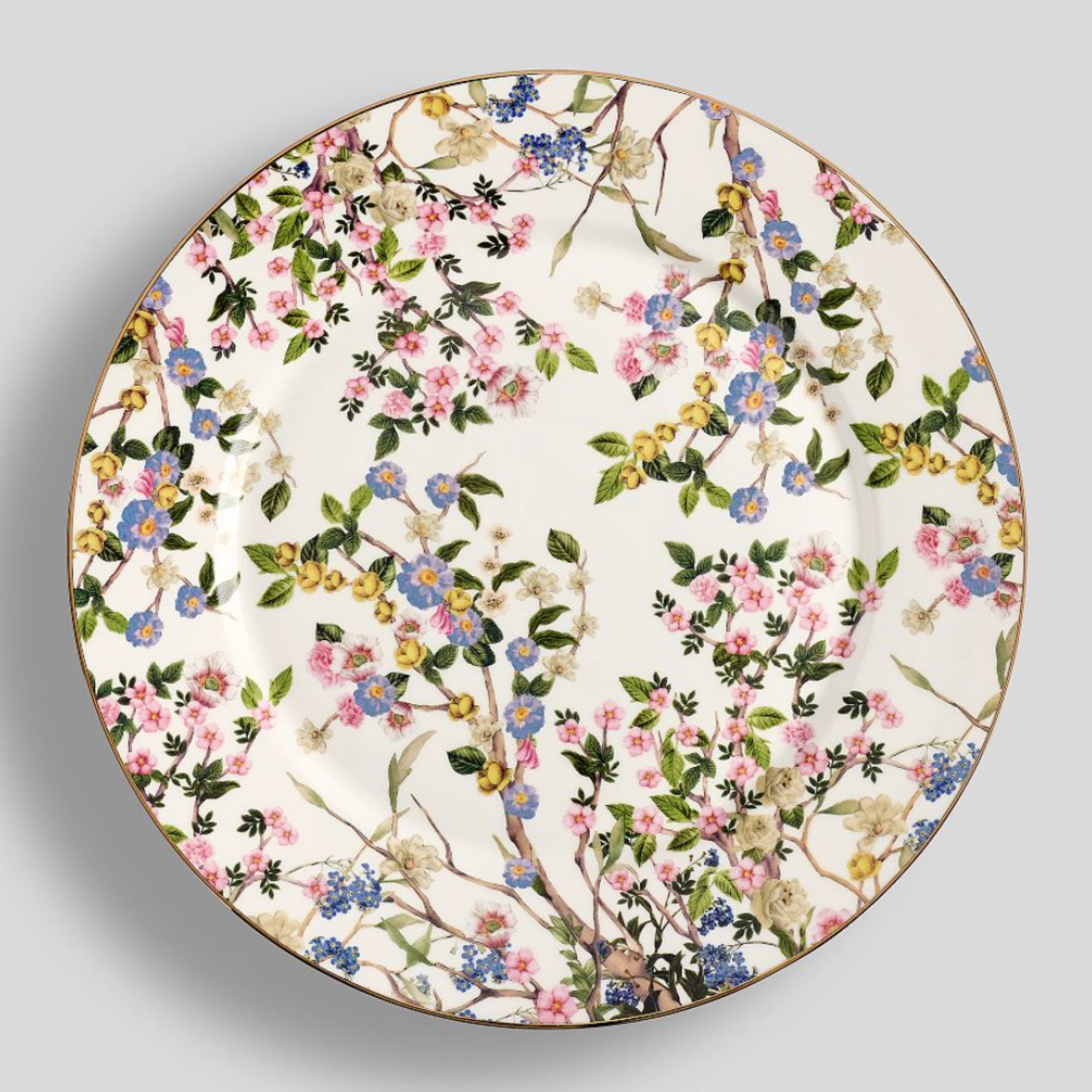 Floral ceramic plate