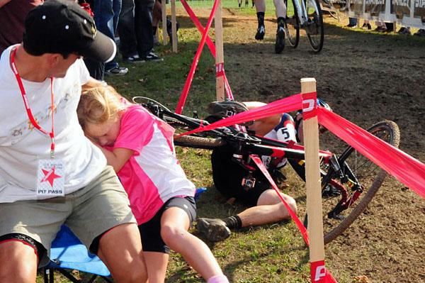 A crash at the barriers by a Ridley rider almost took out some spectators.