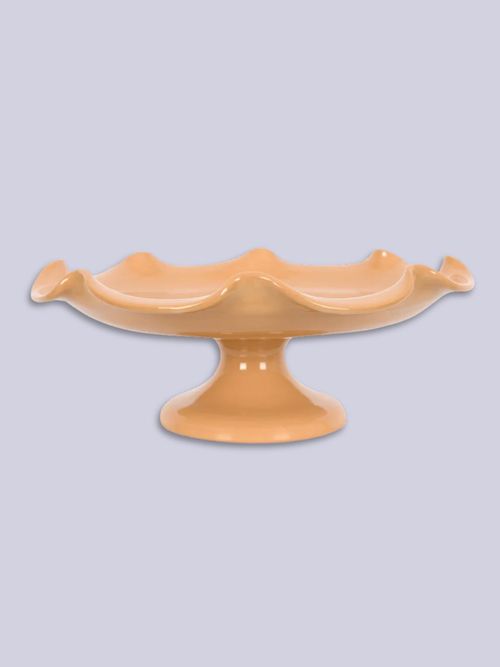 Claudia Wavy Footed Bowl in Terracotta