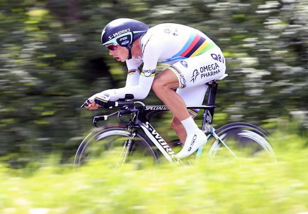 Reigning time trial world champion Tony Martin (Omega Pharma-QuickStep) finished in 12th place.