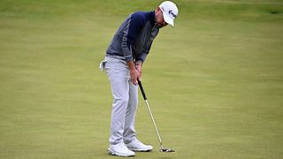 Brian Harman putts during the 2023 Open at Royal Liverpool