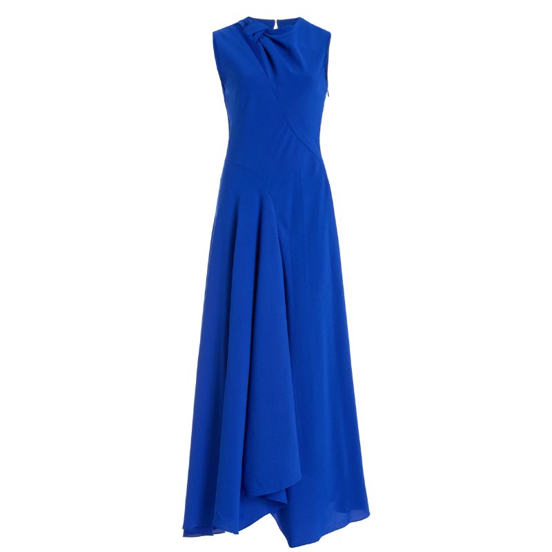 Alma Bonded Crepe Midi Dress cut out 