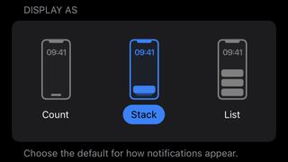 iOS 16 Lock Screen settings for notifications