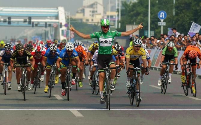 Theo Bos wins his fourth straight stage in Tour of Hainan