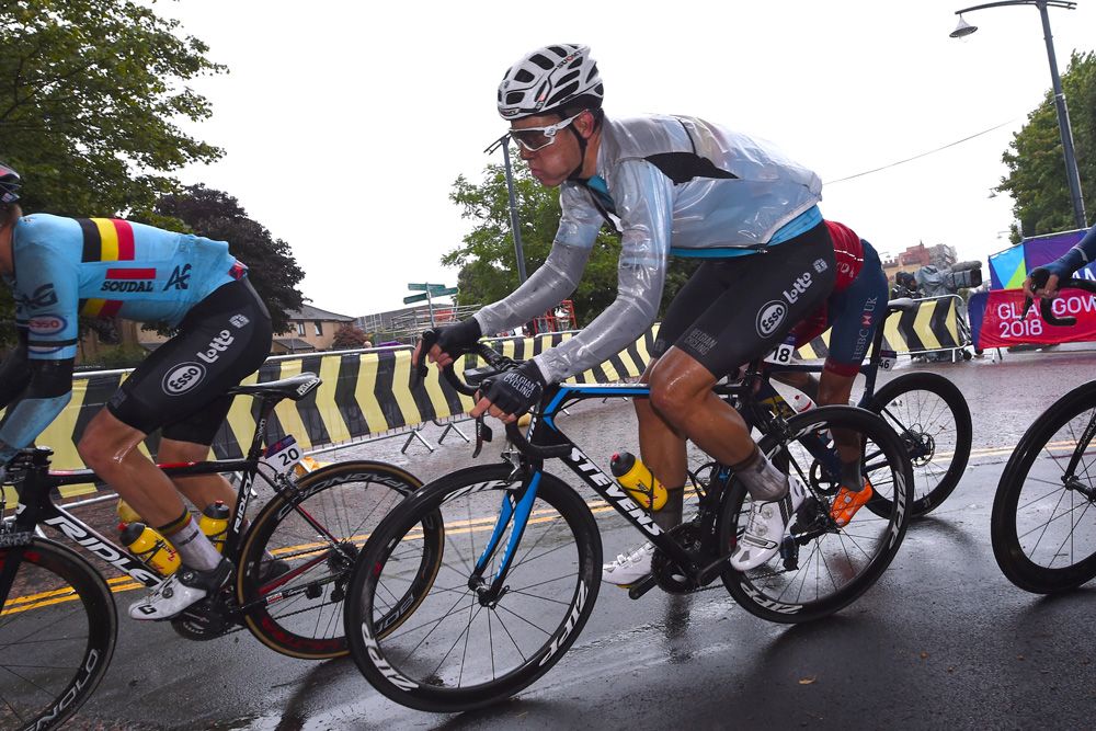 Wout van Aert stayed well protected early in the race