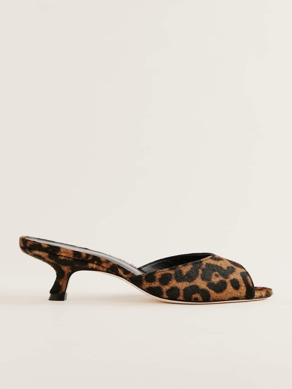 Winnie Peep Toe Heeled Mule