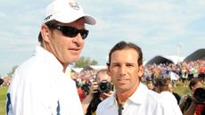 Sir Nick Faldo and Sergio Garcia at the 2008 Ryder Cup