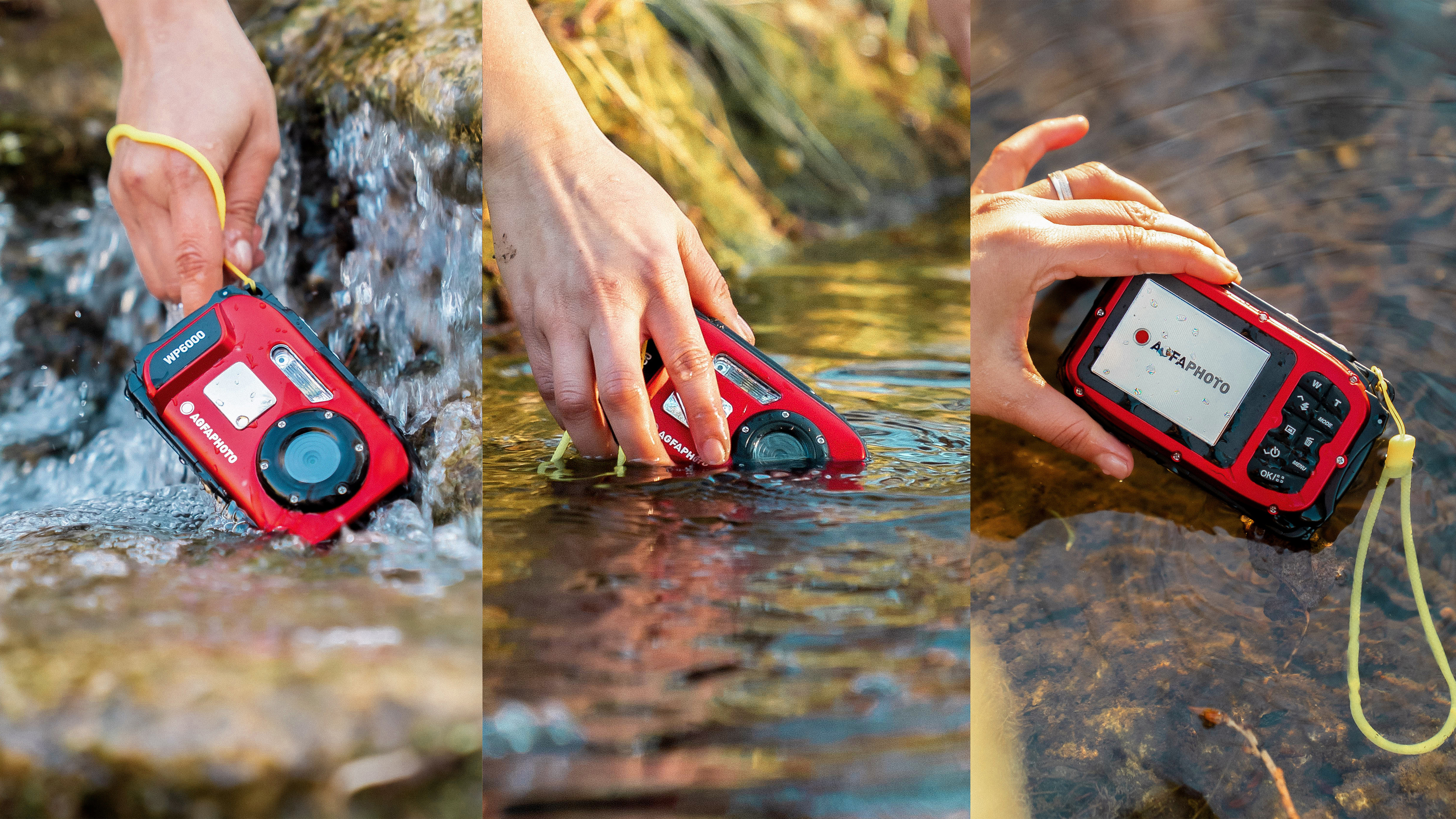 The AgfaPhoto Realishot WP6000 being used in water