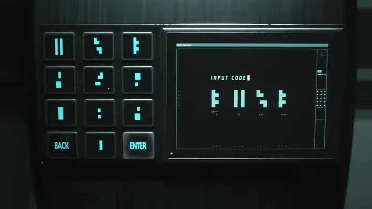 Resident Evil 2 Remake - ladder code keypad in Laboratory