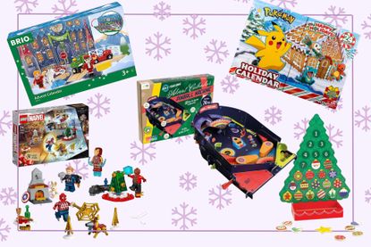 Best toy advent calendars illustrated by montage of calendars