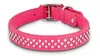 Bond & Co. Leather Bling Pink Dog collar