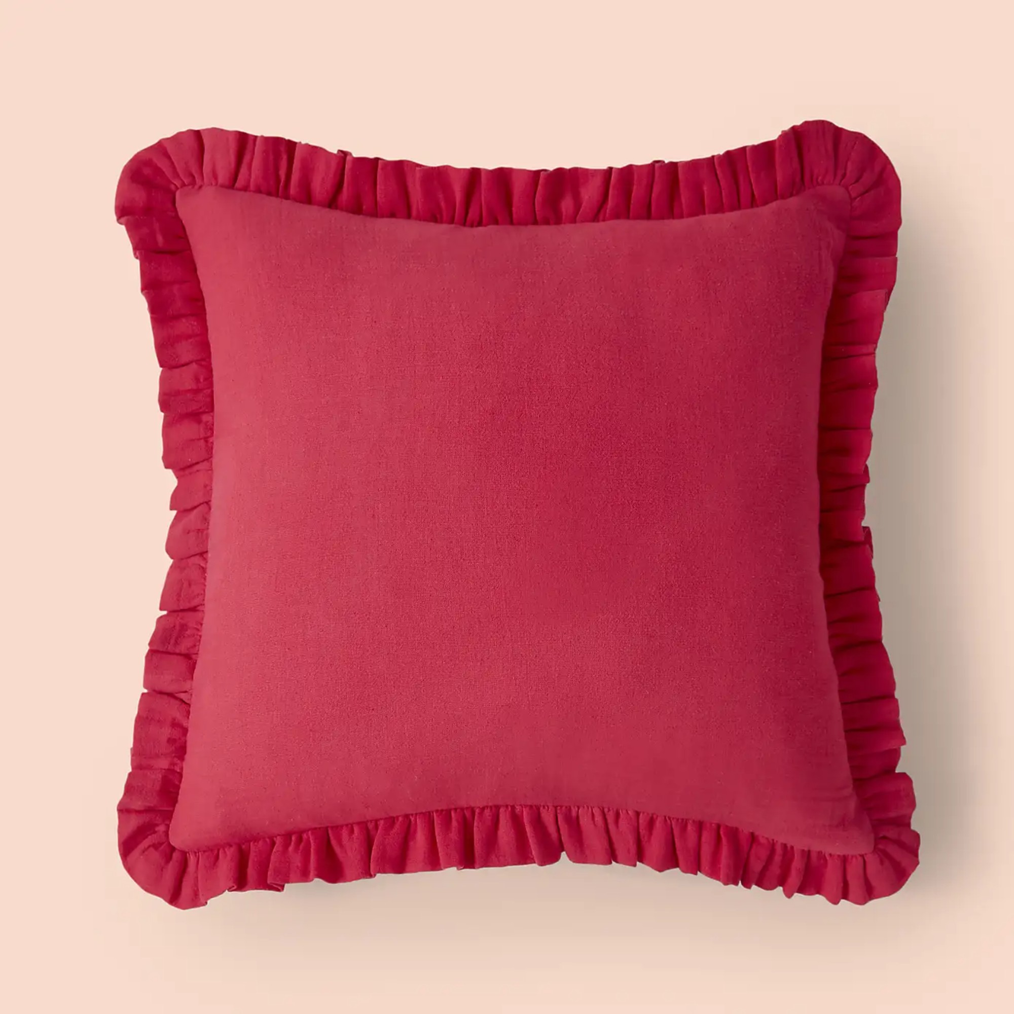 Dunelm Frilled Gauze Square Cushion
