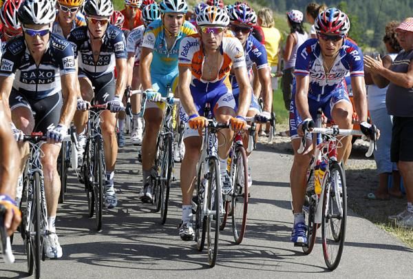 Denis Menchov (Rabobank) climbs during stage 10.