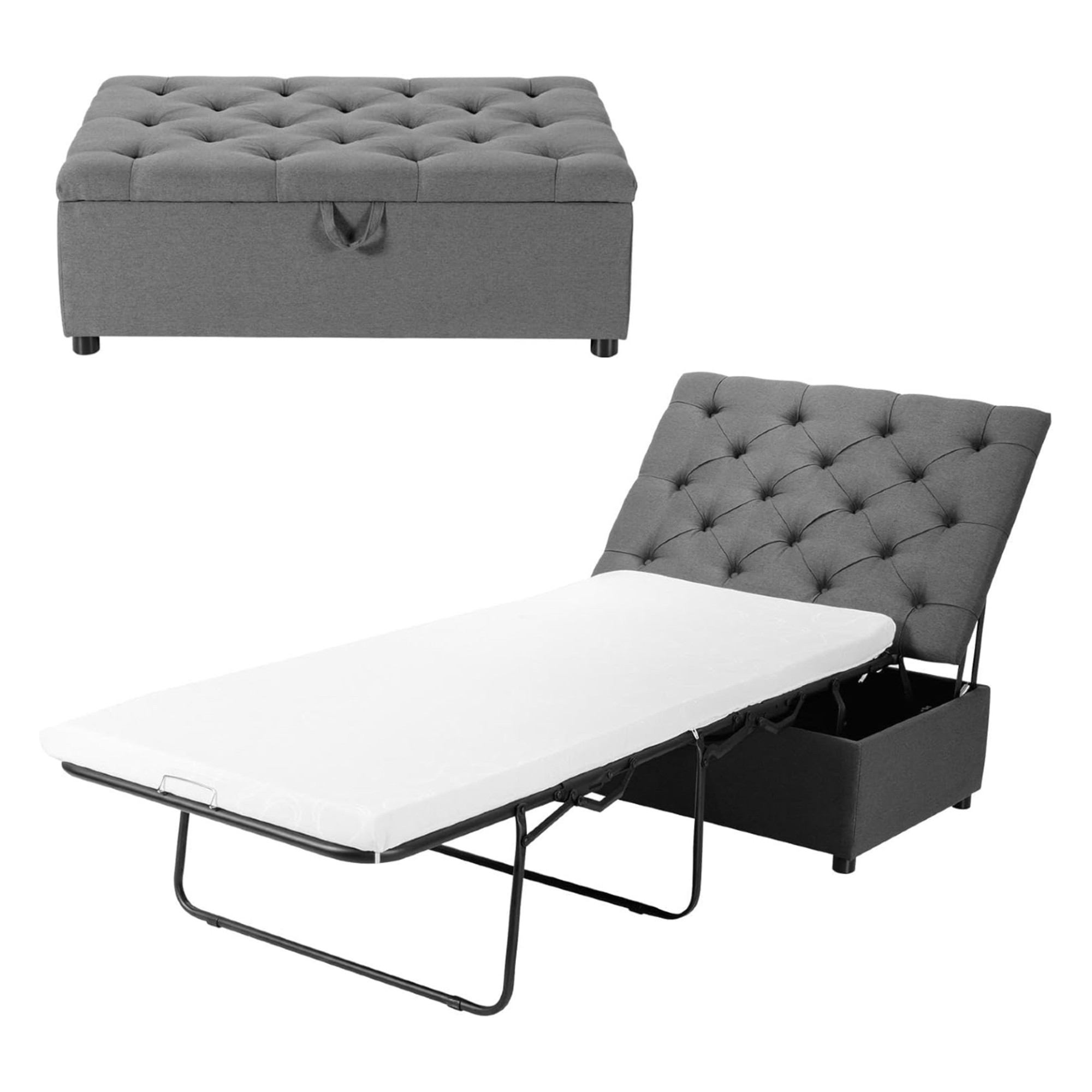 Multigot 2-in-1 Folding Sofa Bed with Mattress, Convertible Lounge Sofa Ottoman