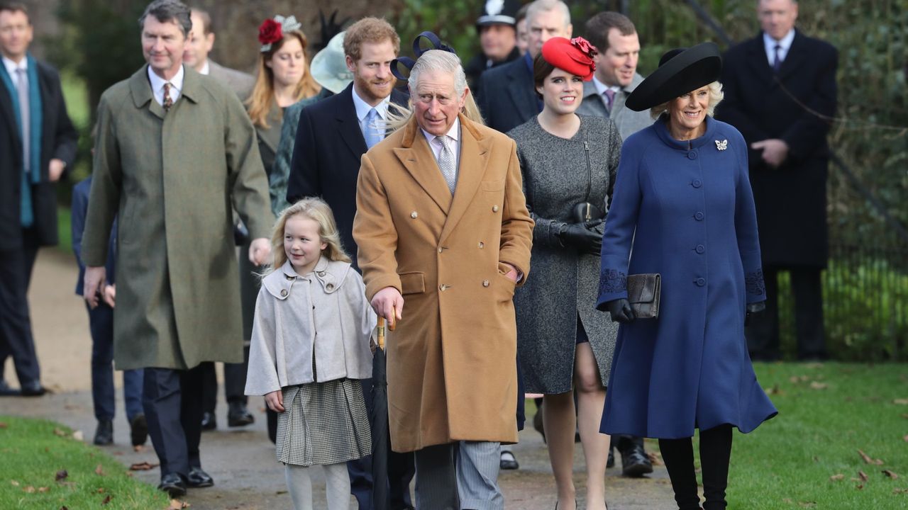 The Royal Family Attend Church On Christmas Day