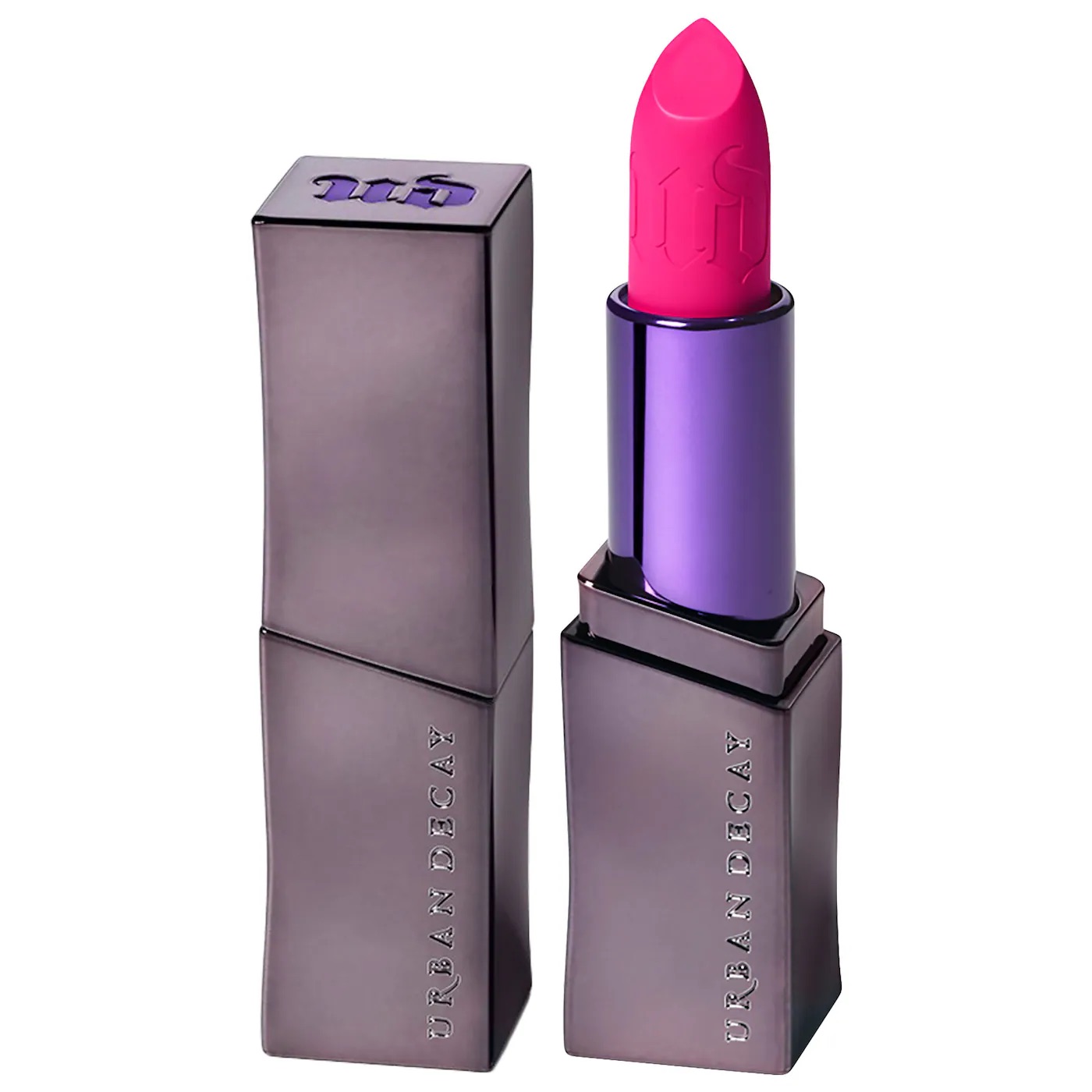 bright pink lipstick