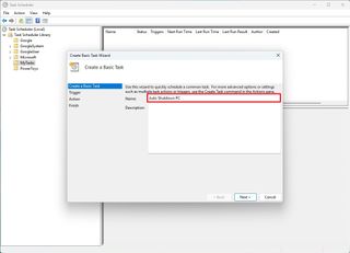Task Scheduler name task