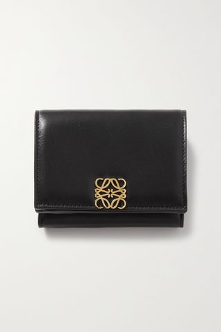 Embellished Glossed-Leather Wallet