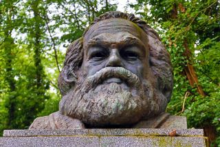 Graves in the Graveyard of Highgate Cemetery, London, England.