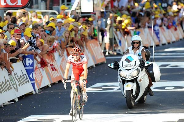 R&eacute;mi Pauriol (Cofidis) escaped the peloton to finish alone in 8th place.