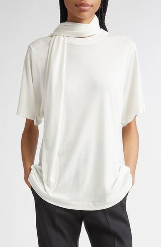 Ludo Oversize Draped Scarf T-Shirt