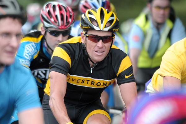 Lance Armstrong rides in Dublin, Ireland's Phoenix Park on Tuesday. Armstrong is in Ireland for the three-day Livestrong global cancer summit.