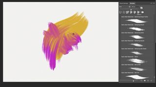 Drawing using brushes in Photoshop