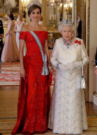 Queen Letizia and Queen Elizabeth II