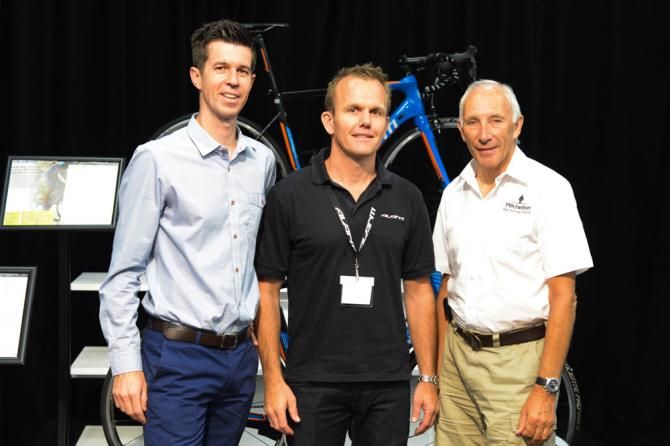 Matt Keenan, Avanti Group Manager Steve James and Phil Liggett