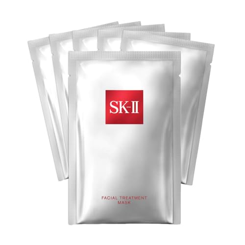 Sk-Ii Facial Masks - Brightening Face Mask Sheets to Help Improve Tone, Texture & Radiance - Anti-Aging Treatment for Replenished Moisture & Visibly Healthier Skin (6 Count)