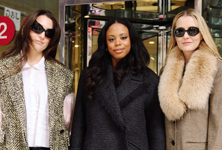 Photo of Who What Wear editors Tara Gonzales, Sierra Mayhew, and Kristen Nichols during New York Fashion Week.