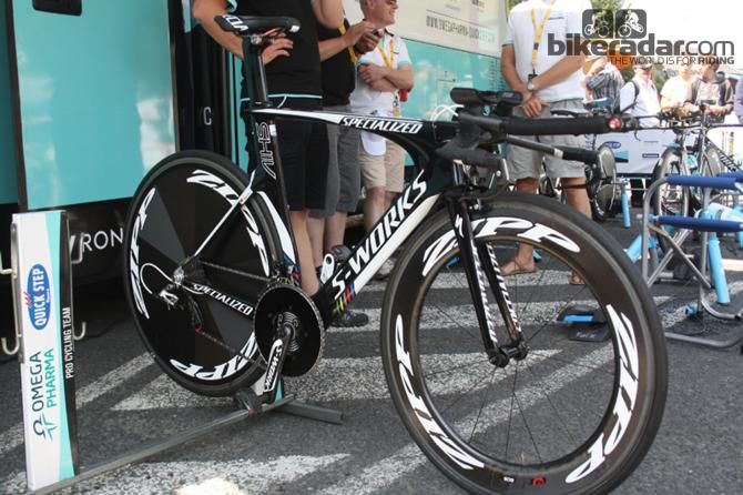Tony Martin&rsquo;s (Omega Pharma-QuickStep) Specialized Shiv is a thoroughbred race winner &ndash; and it carried him to his second Tour de France TT win near Mont-Saint-Michel today