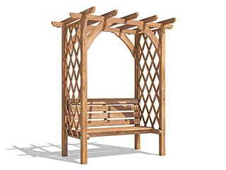 Dunster House Pergola With Bench Seat Jasmine 1.8 X 1.2 Metres Trellis Arbour