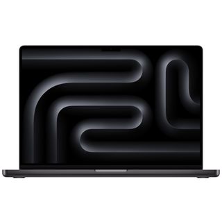 MacBook Pro 14-inch with M3 chip on a white background with screen open