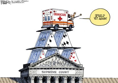 Obama cartoon U.S. ObamaCare SCOTUS