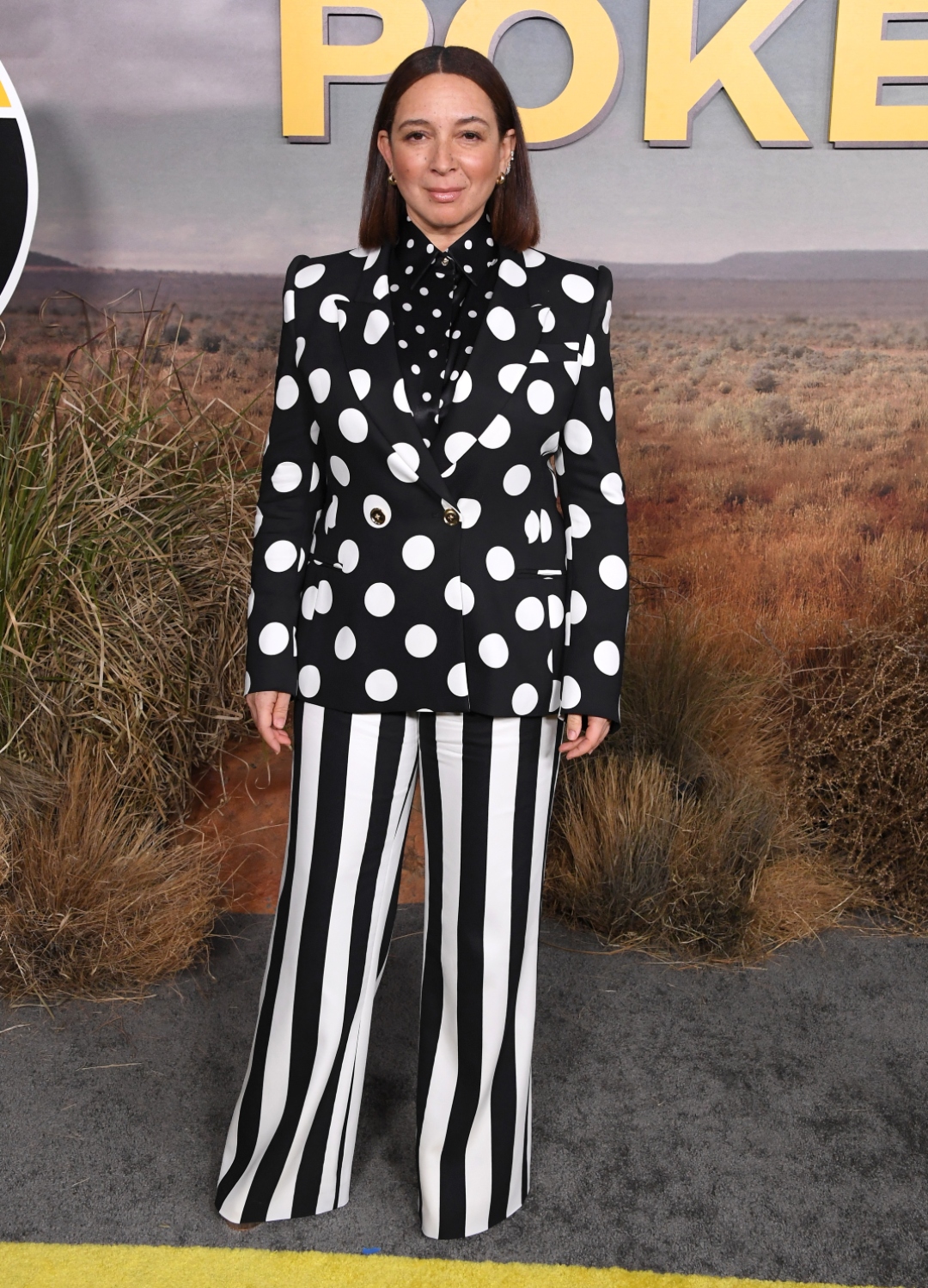 Maya Rudolph wearing polka dots