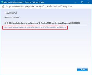 Windows 10 update msu package