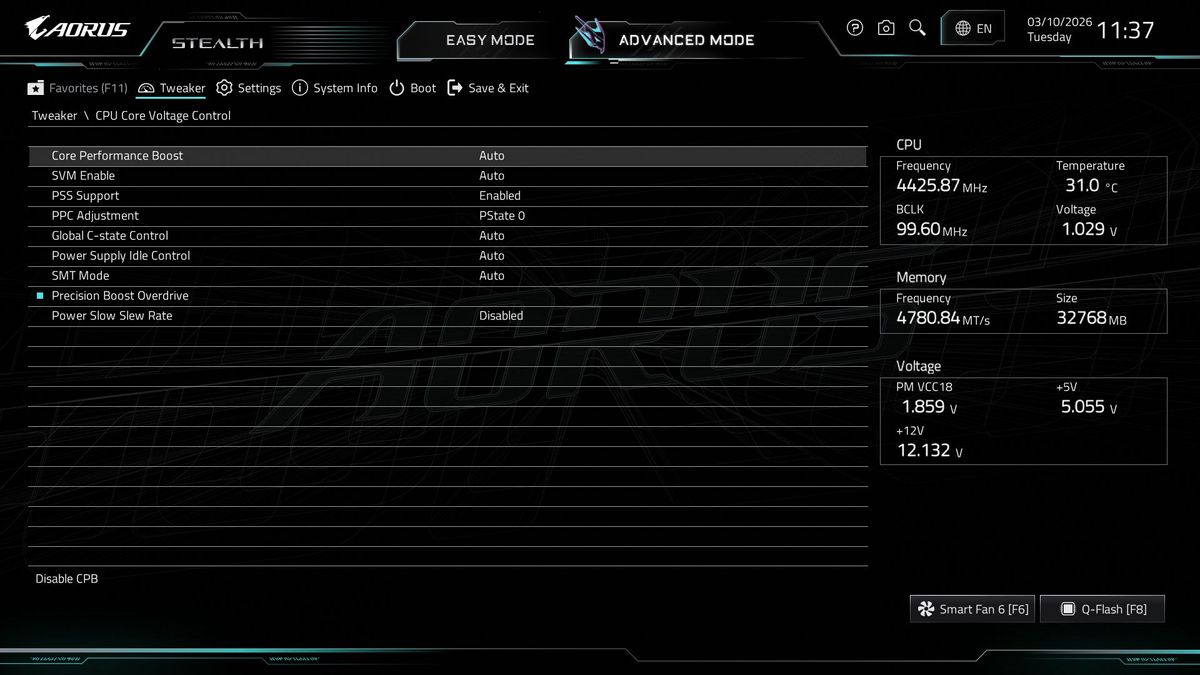 Gigabyte X870 Aorus Stealth - BIOS